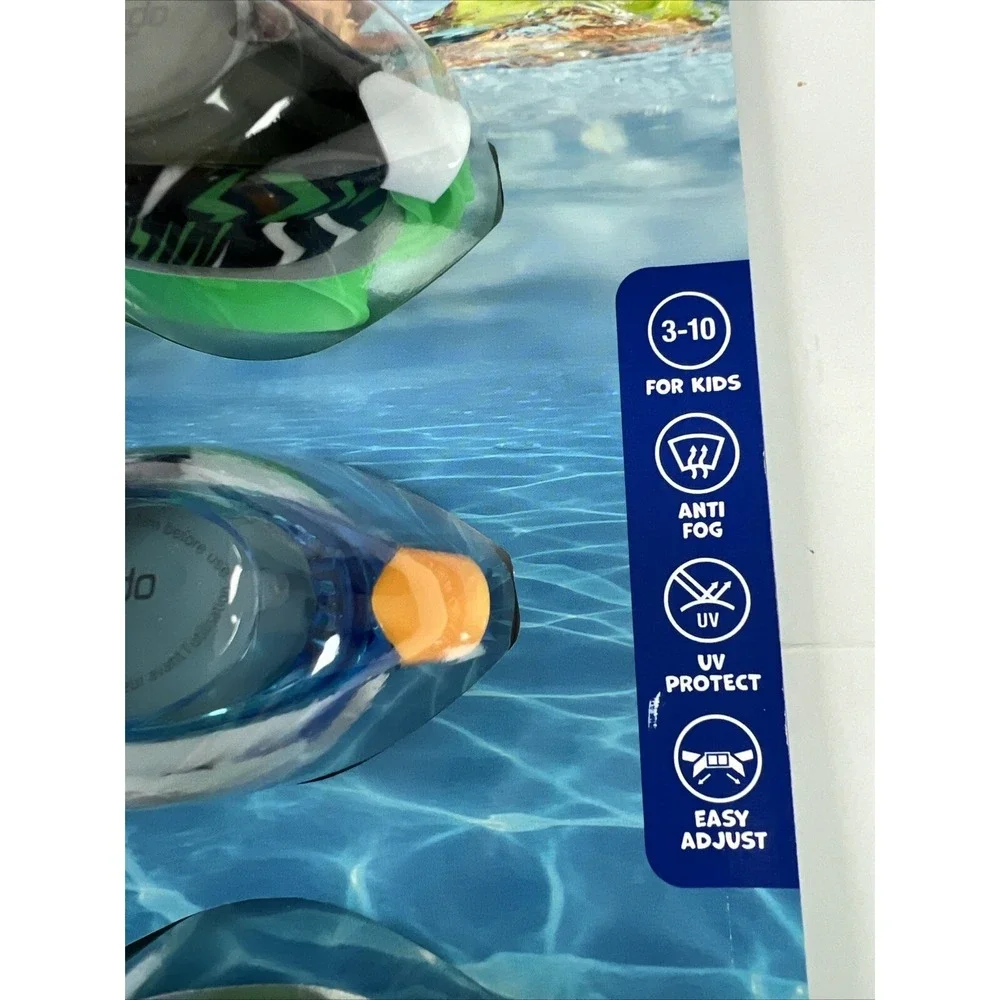 Speedo Kids Swim Goggles 3 Pack Ages 3-10 TUV Protect Easy Adjust‎ Anti Fog F30